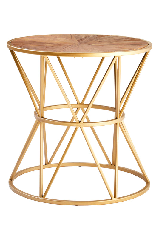 Hestia Gold Starburst Round Side Table | Bali & Blue