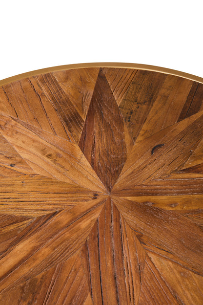 Hestia Gold Starburst Round Side Table