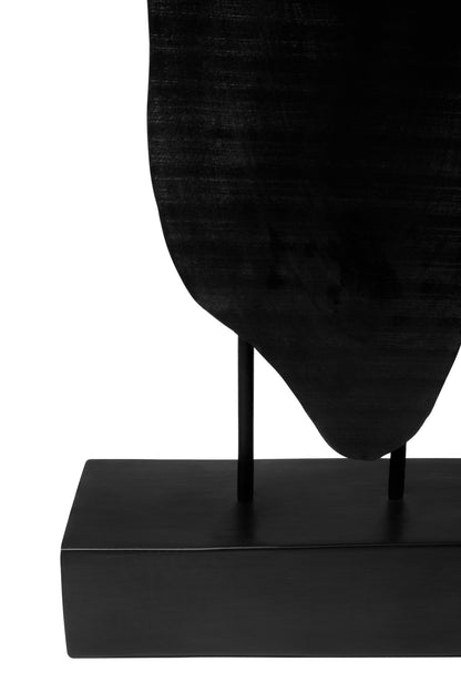 Luxe Decor Rustic Black Vertical Mango Wood Slice Sculpture