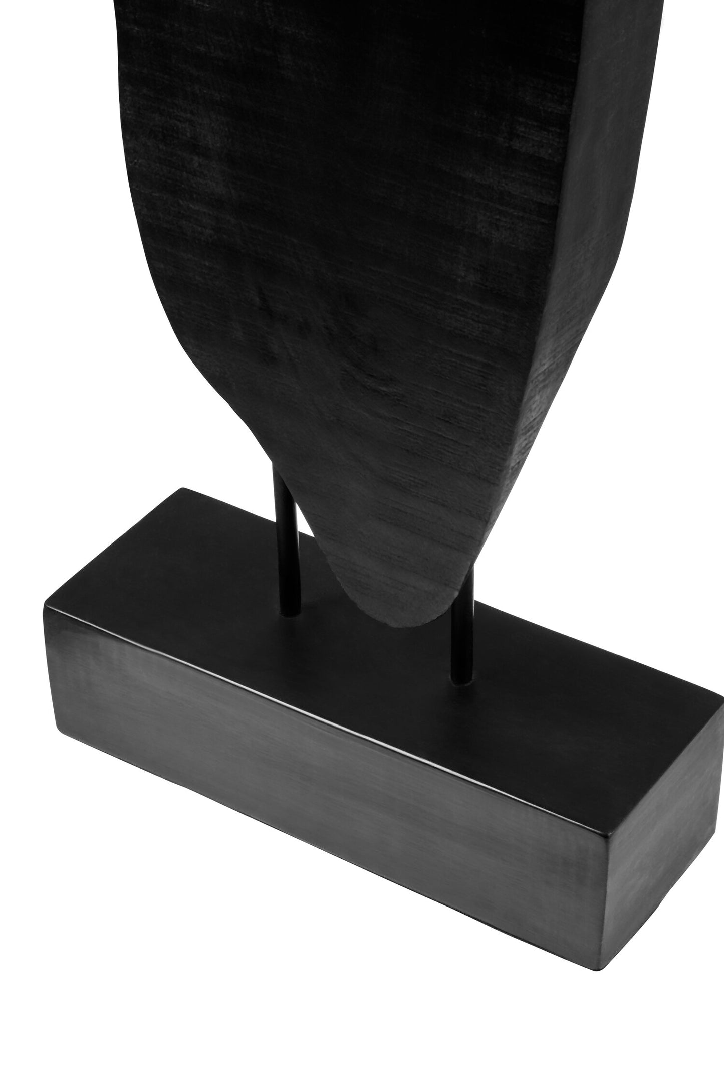 Luxe Decor Rustic Black Vertical Mango Wood Slice Sculpture