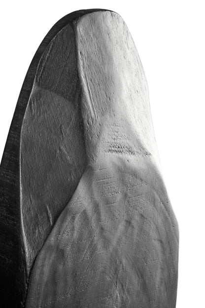 Luxe Decor Rustic Black Vertical Mango Wood Slice Sculpture