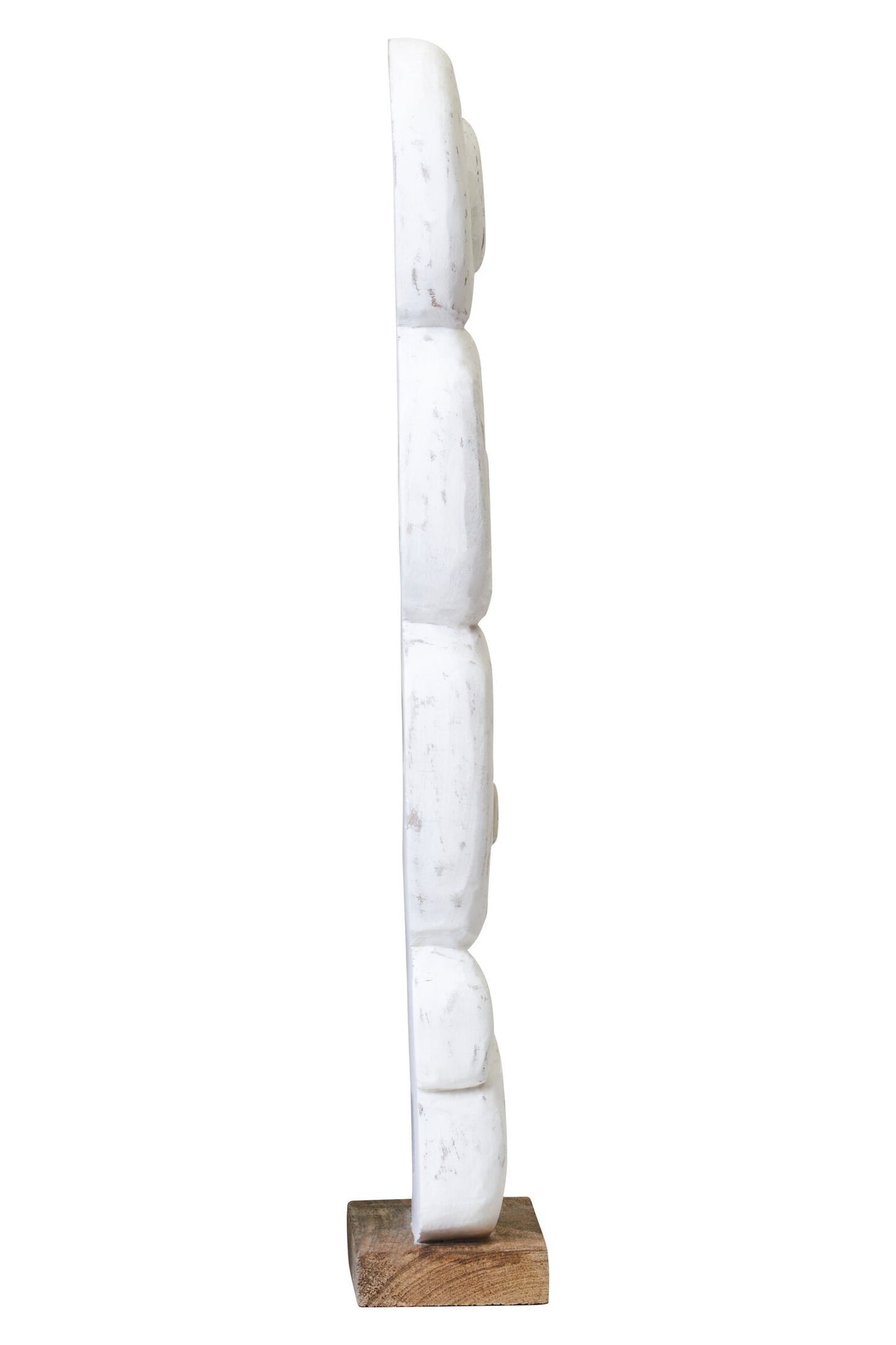 Luxe Decor White Mango Wood Ring Sculpture