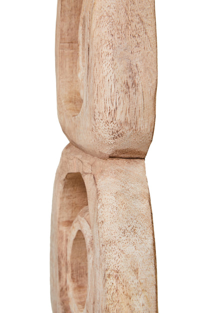 Luxe Decor Natural Mango Wood Stacked Ring Sculpture