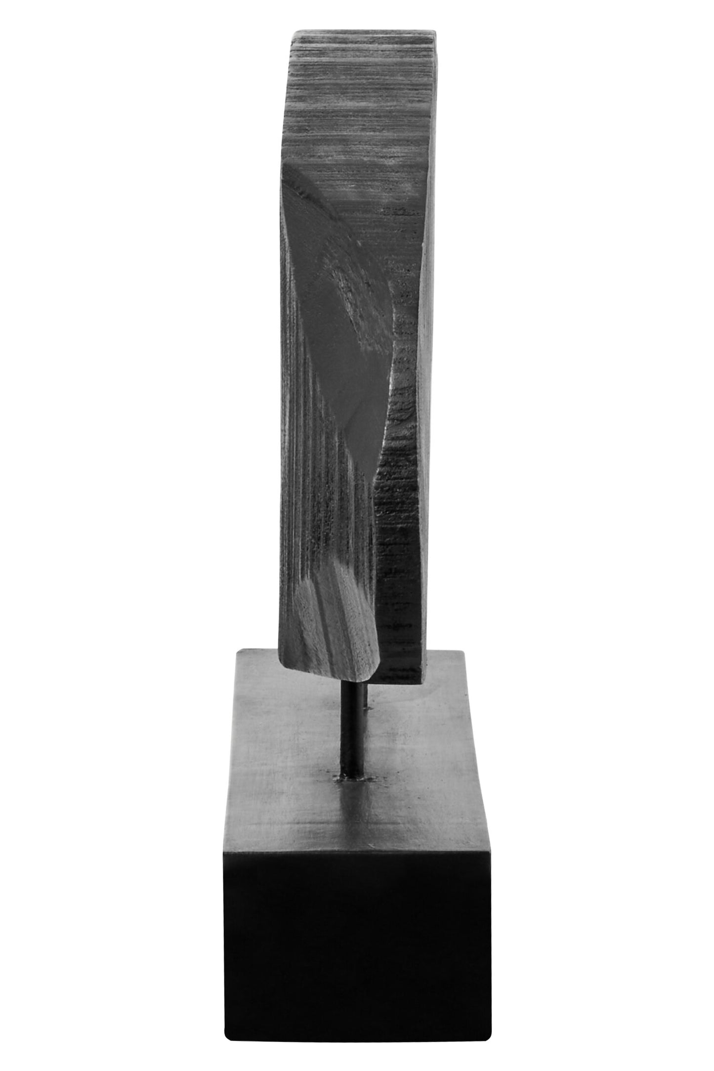 Luxe Decor Rustic Black Horizontal Mango Wood Slice Sculpture