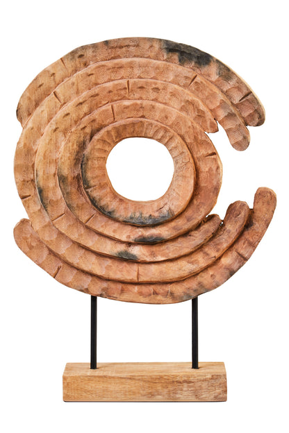 Luxe Decor Mango Wood Ring Sculpture
