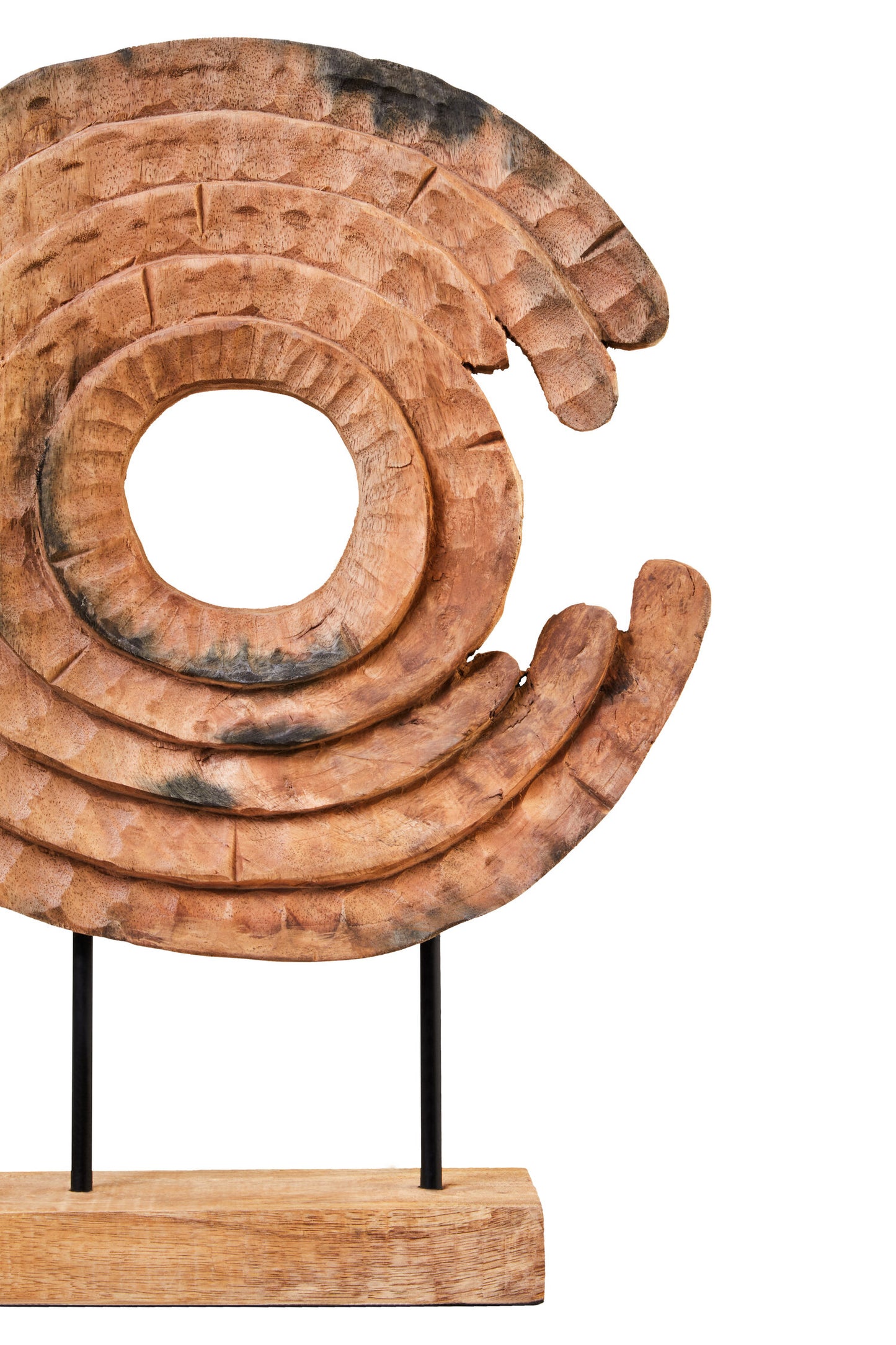 Luxe Decor Mango Wood Ring Sculpture