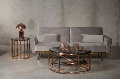 Vivaldi Grey Velvet Sofa Bed