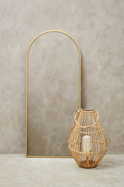 Alana Arched Gold Finish Wall Mirror