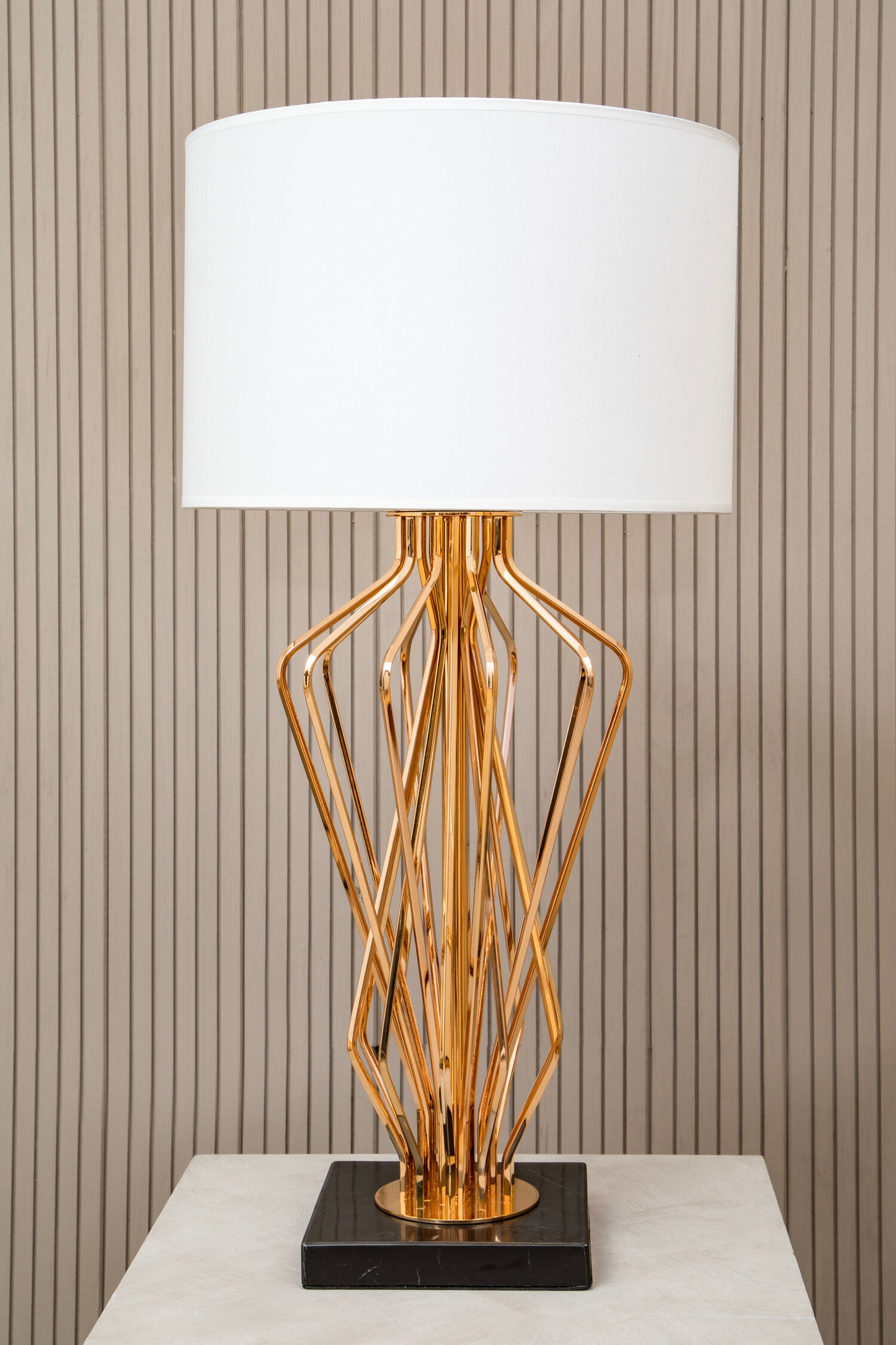Donatella Townhouse White Shade Modern Table Lamp