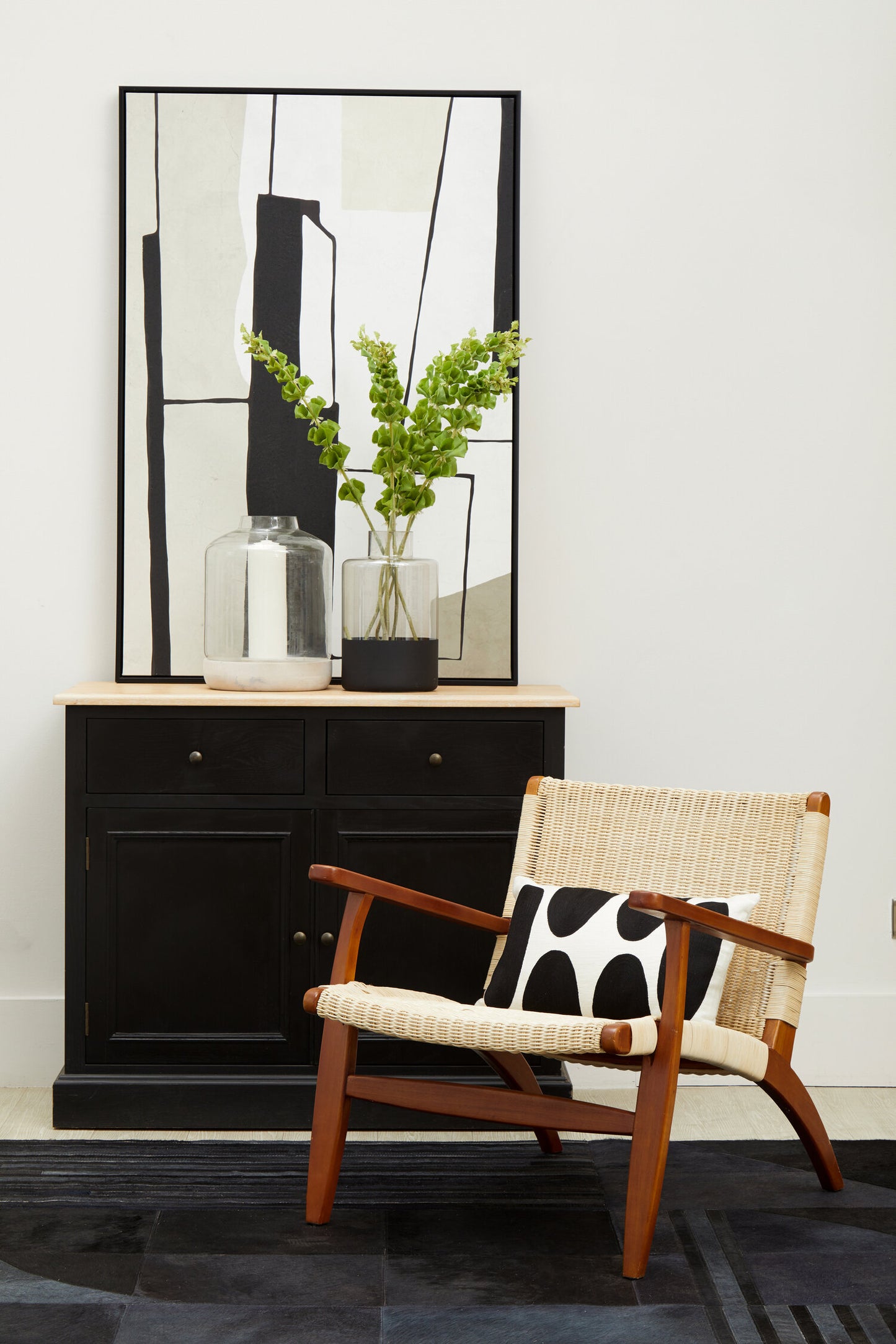 Tropic Woven Armchair In Natural Rattan