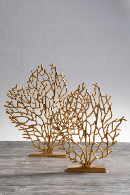 Luxe Decor Large Gold Coral Metal Sculpture
