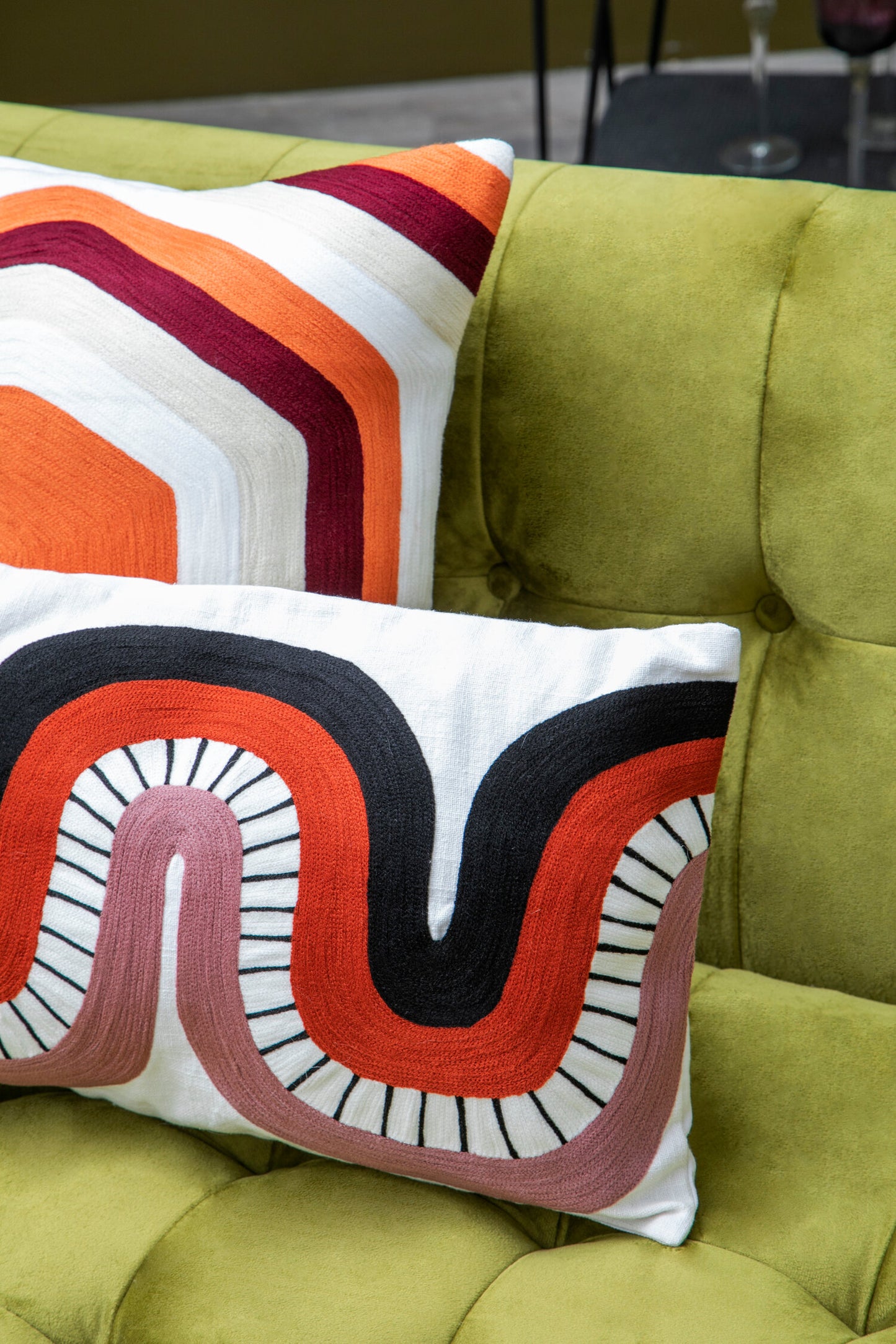 The Edit Curved Pattern Rectangular Cushion