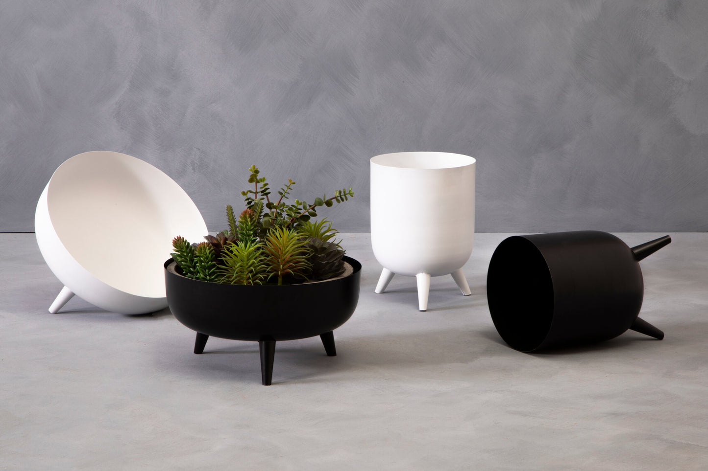 Jessie Black Footed Planter