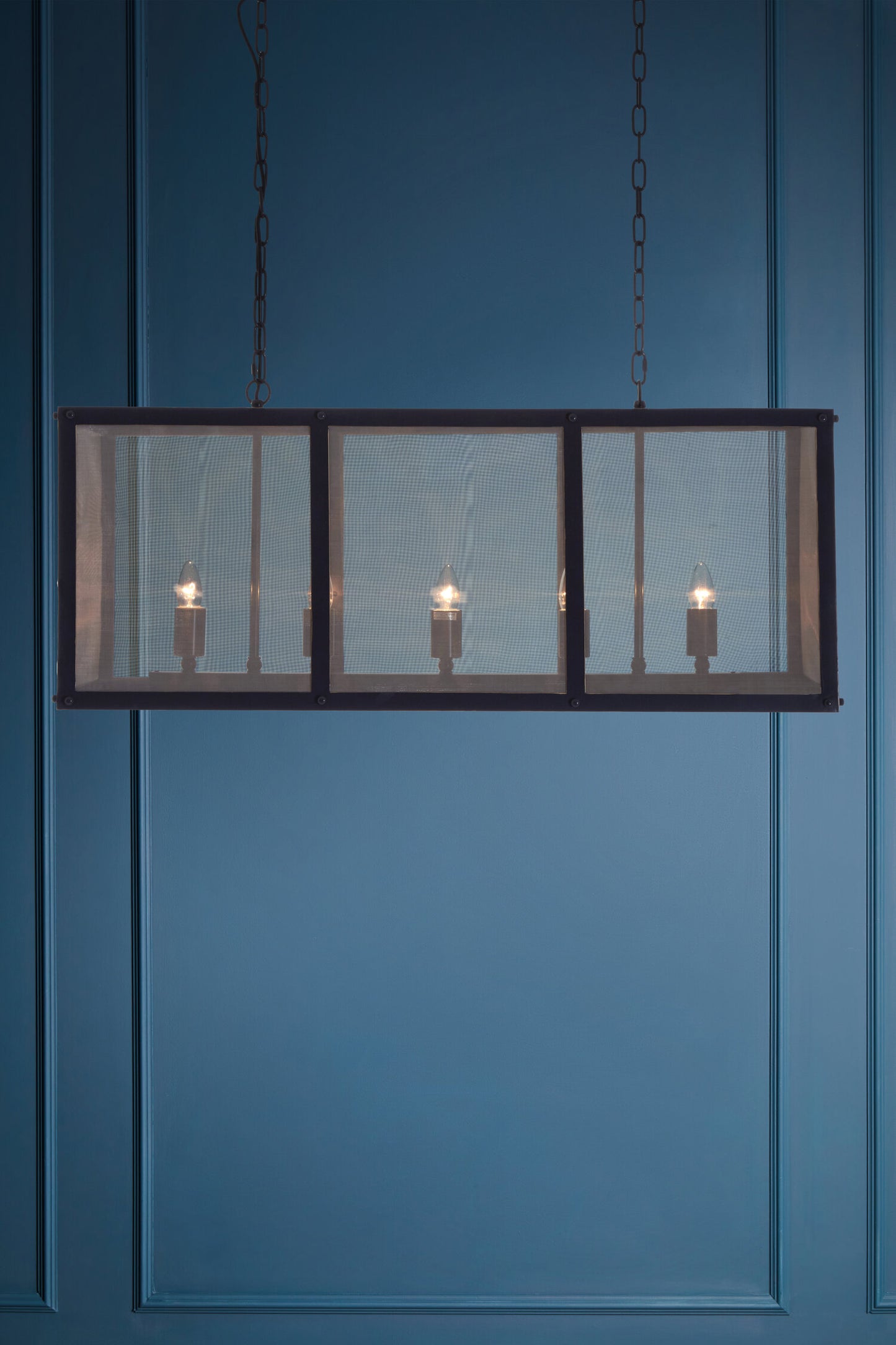 Trent Black Finish Wide Pendant Light With Hints of Gold