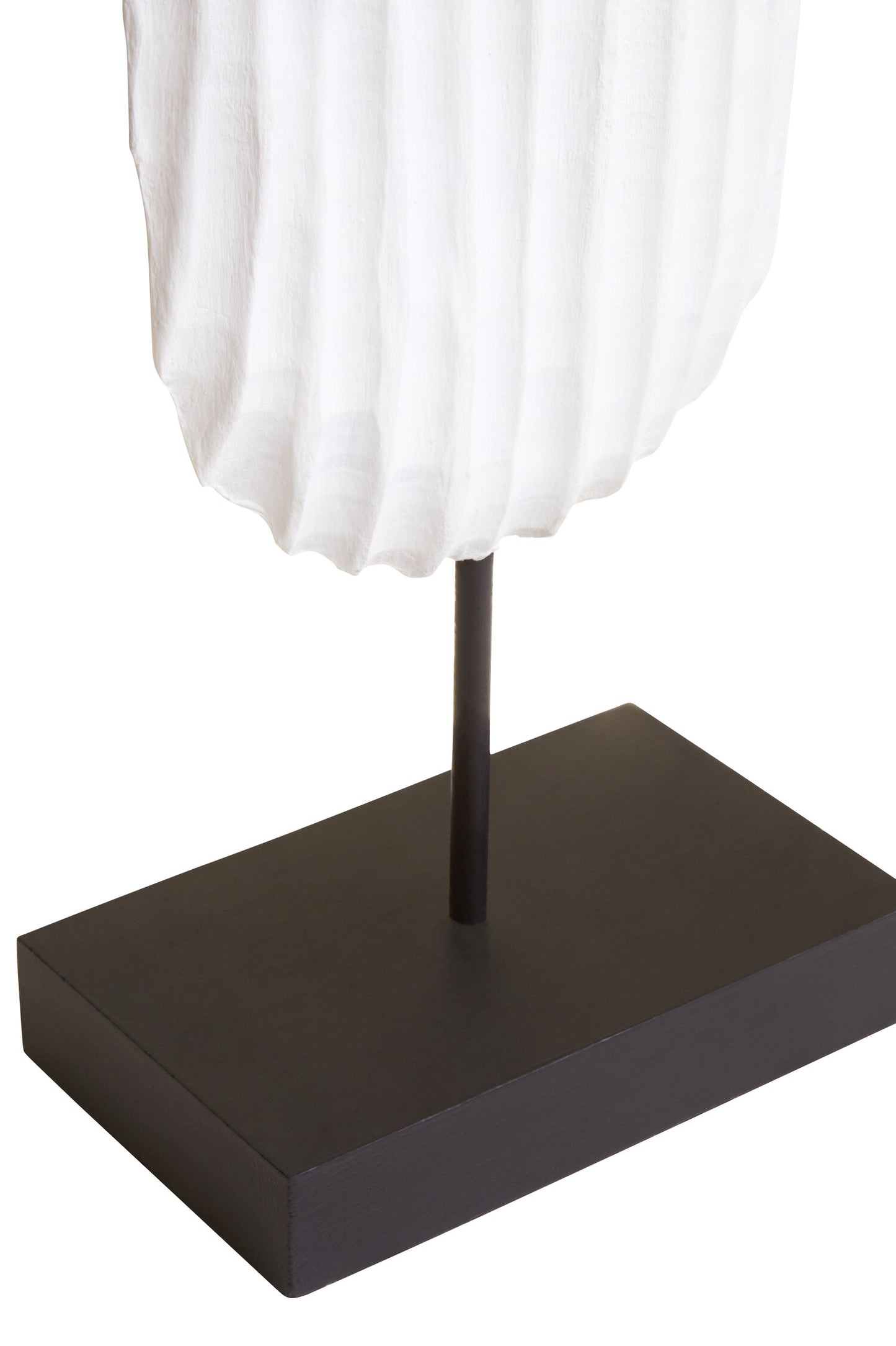 Luxe Decor Black and White Oblong Mango Wood Sculpture