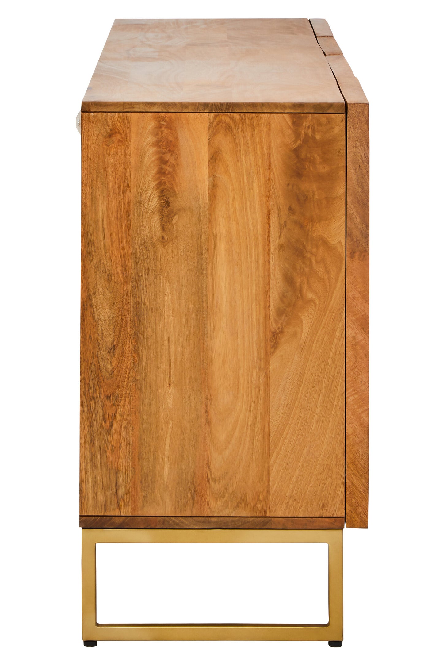 Frankie Mango Wood Paper Rope Detail Four Door Sideboard