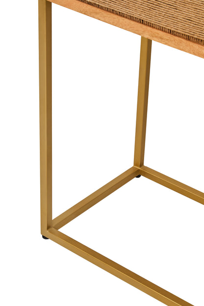 Frankie Paper Rope Detail Two Door Mango Wood Cabinet