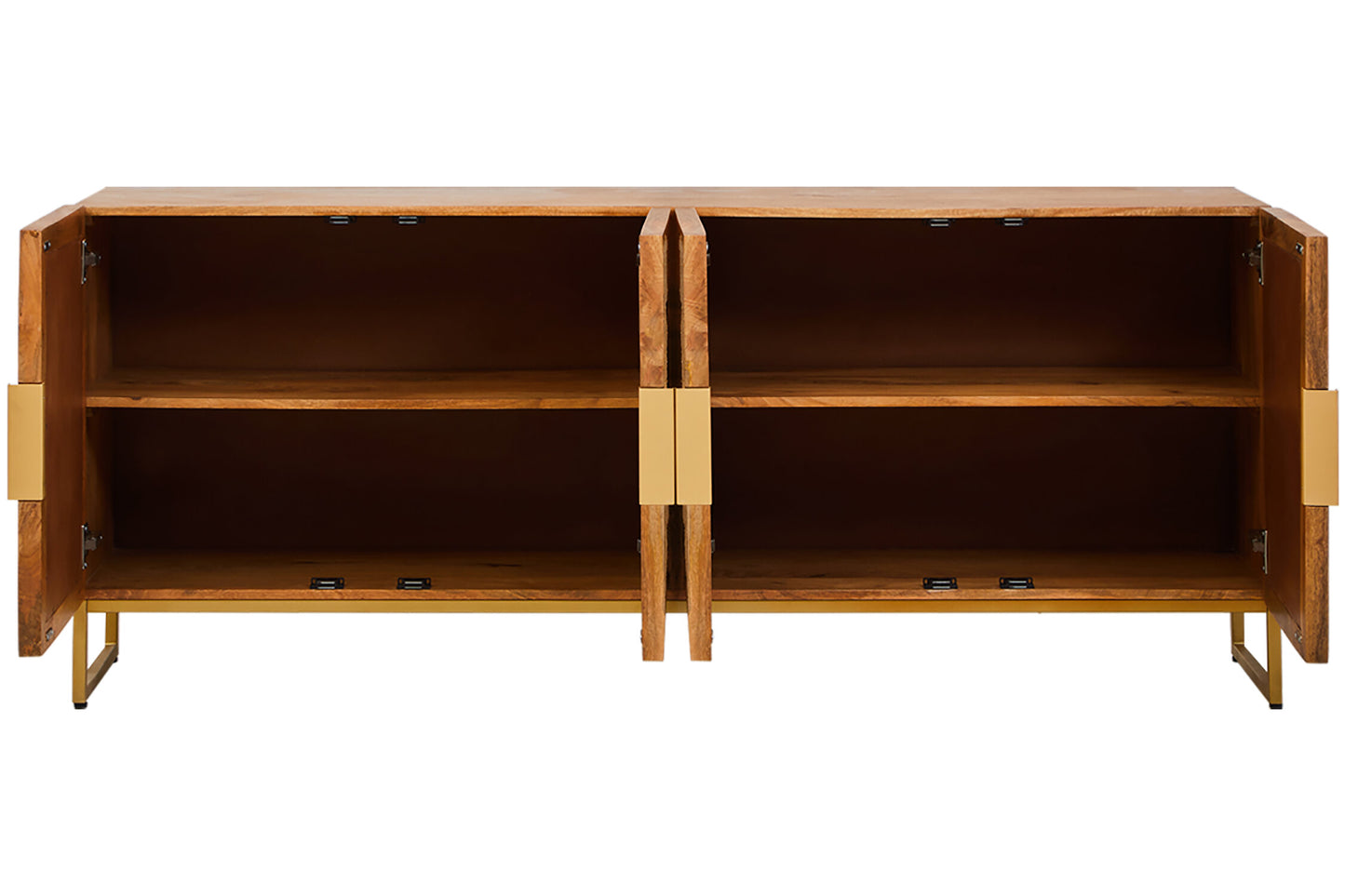 Frankie Mango Wood Paper Rope Detail Four Door Sideboard