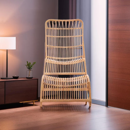Koh Lanta Rattan Lounge Chair with Leg Rest