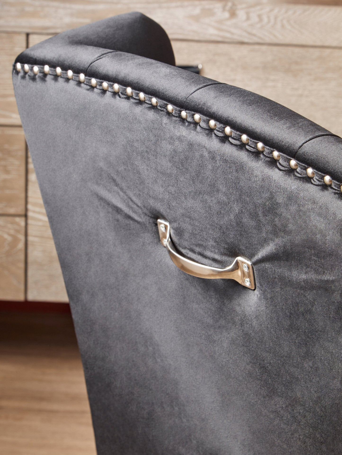 Davenport Luxe Black Velvet Dining Chair with Dark Legs