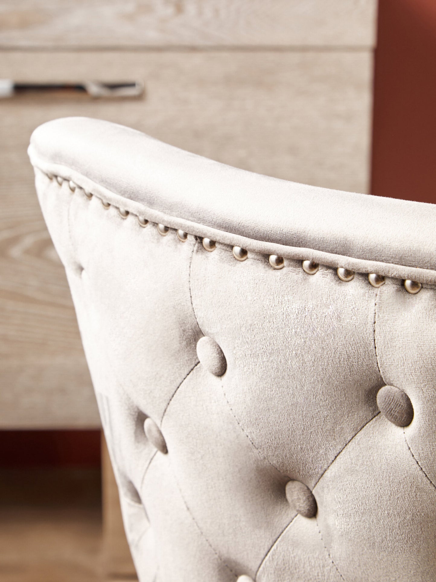 Davenport Natural Linen Dining Chair with Dark Legs