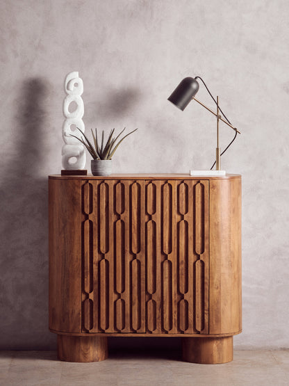 Luxe Decor White Mango Wood Ring Sculpture