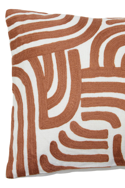 Nomad Ozella Natural and Terracotta Rectangular Cushion