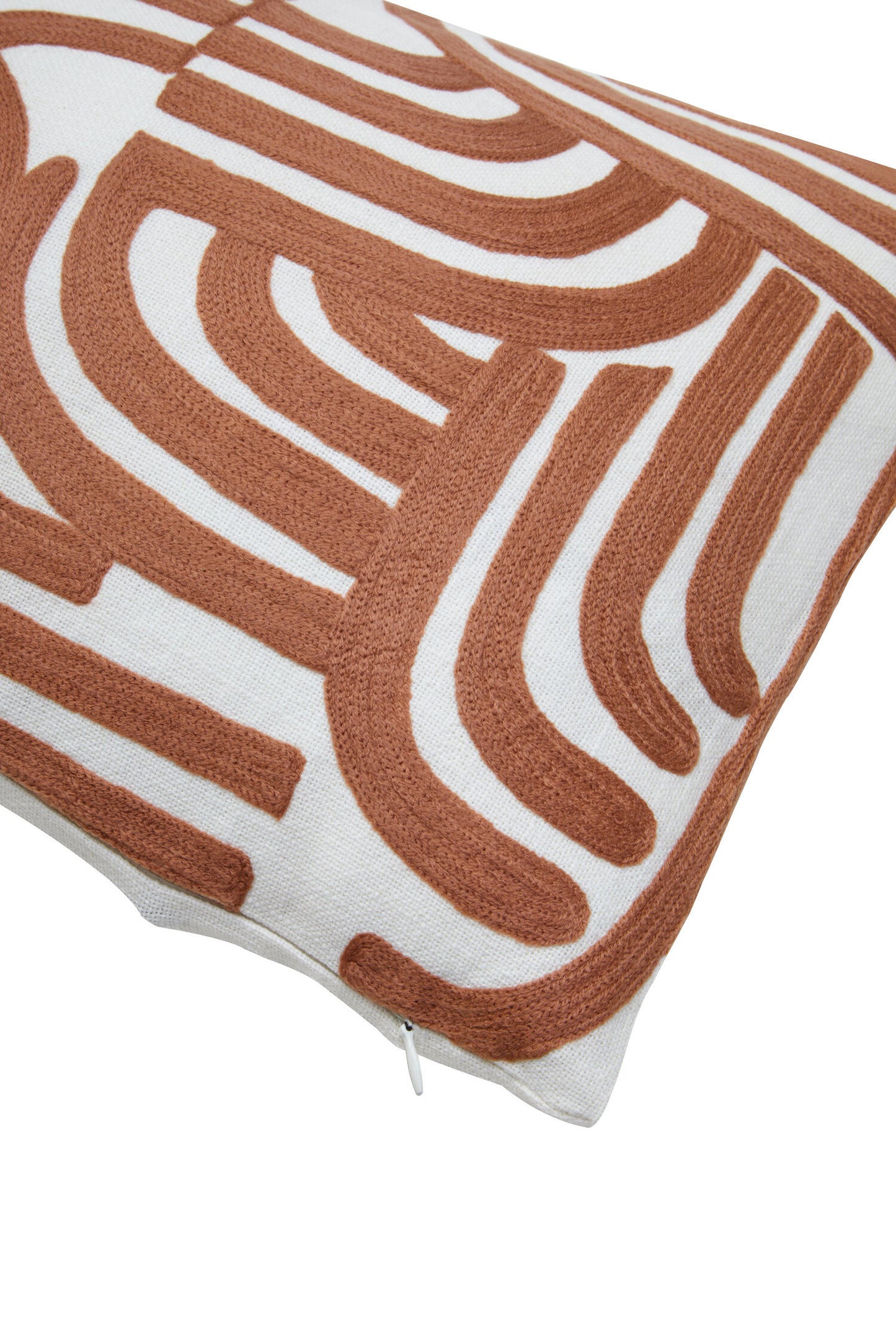 Nomad Ozella Natural and Terracotta Rectangular Cushion