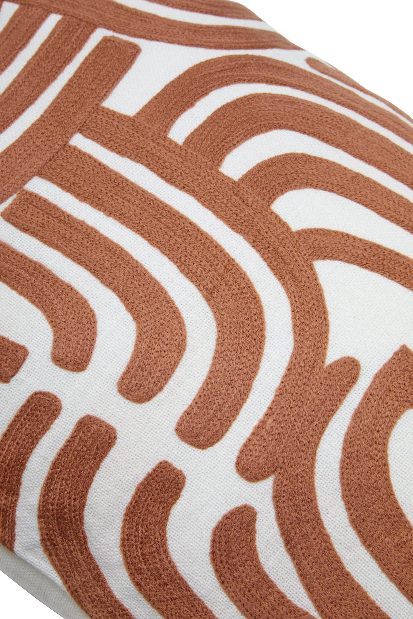 Nomad Ozella Natural and Terracotta Rectangular Cushion