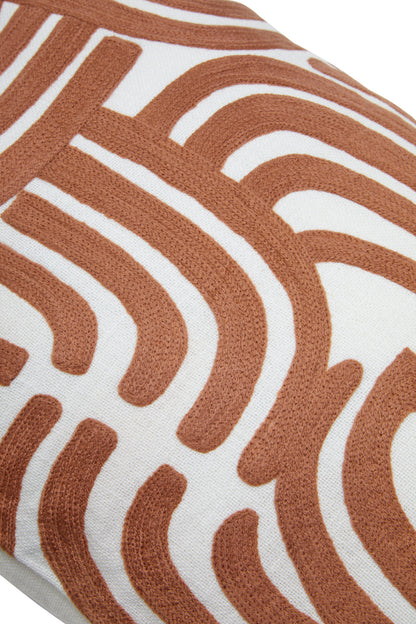 Nomad Ozella Natural and Terracotta Rectangular Cushion