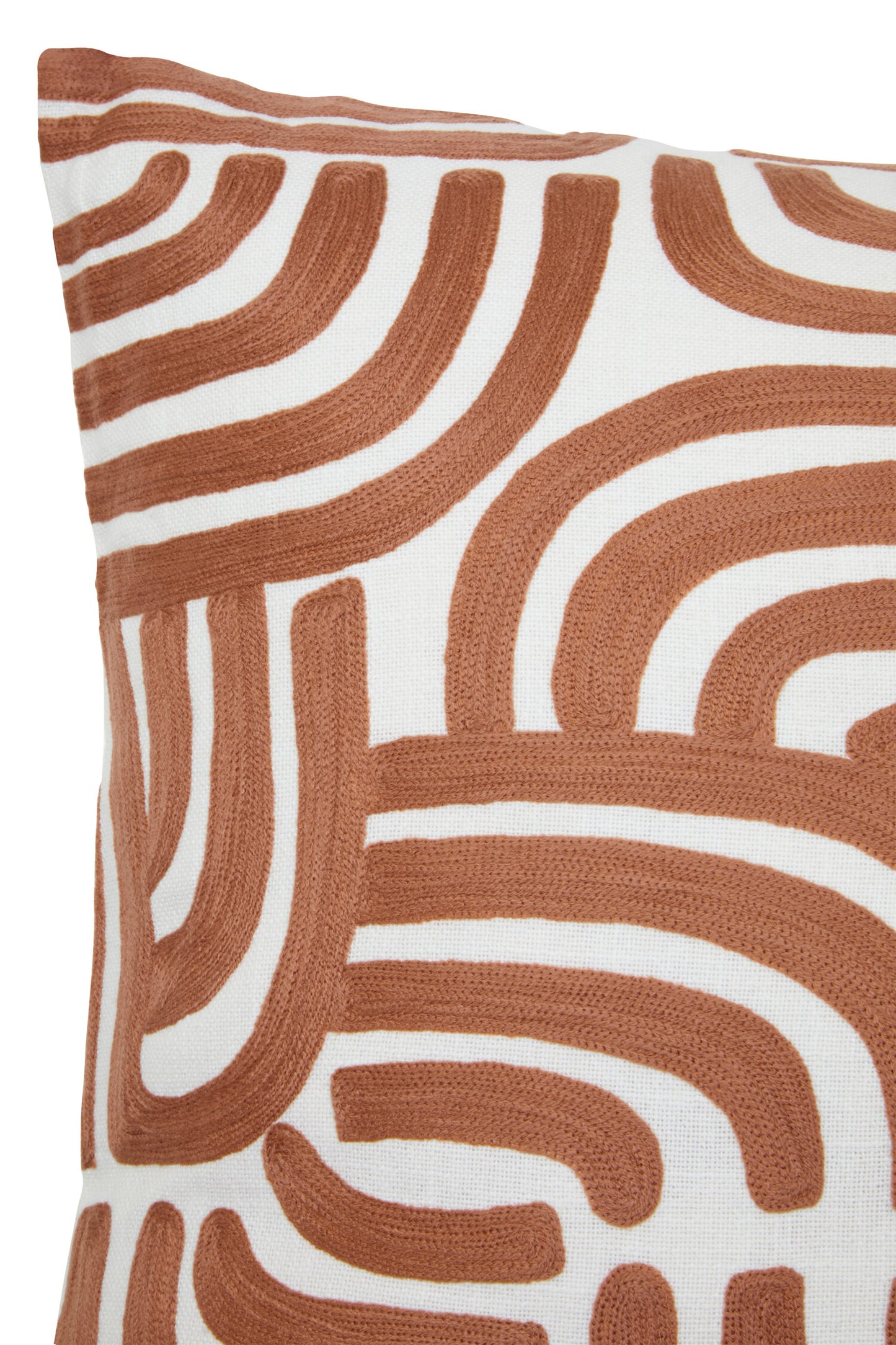 Nomad Ozella Natural and Terracotta Square Cushion
