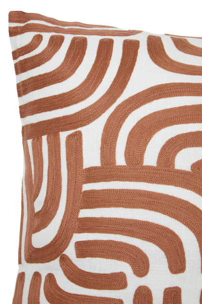 Nomad Ozella Natural and Terracotta Square Cushion
