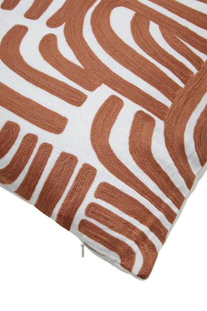 Nomad Ozella Natural and Terracotta Square Cushion