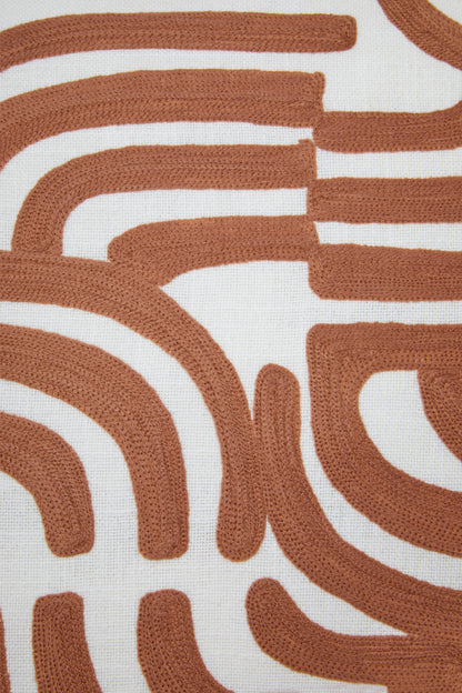 Nomad Ozella Natural and Terracotta Square Cushion