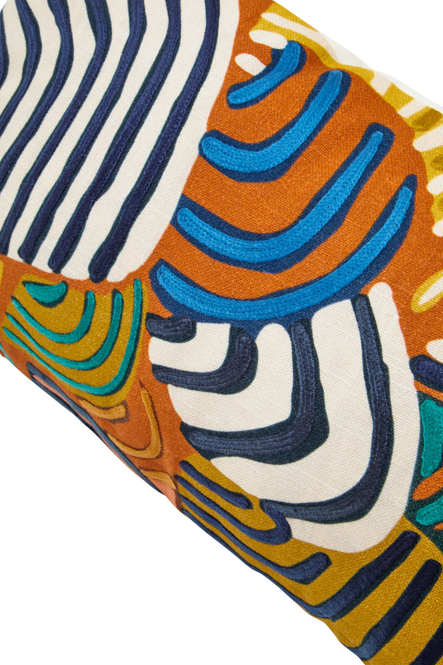 Nomad Ozella Multicolour Abstract Swirl Rectangular Cushion