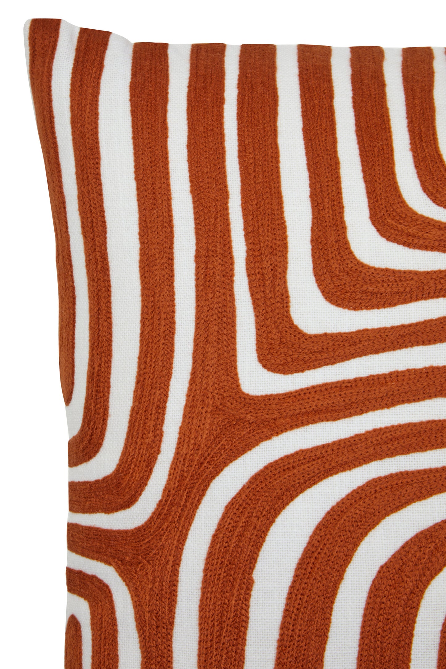 The Edit Rust White Decorative Cushion