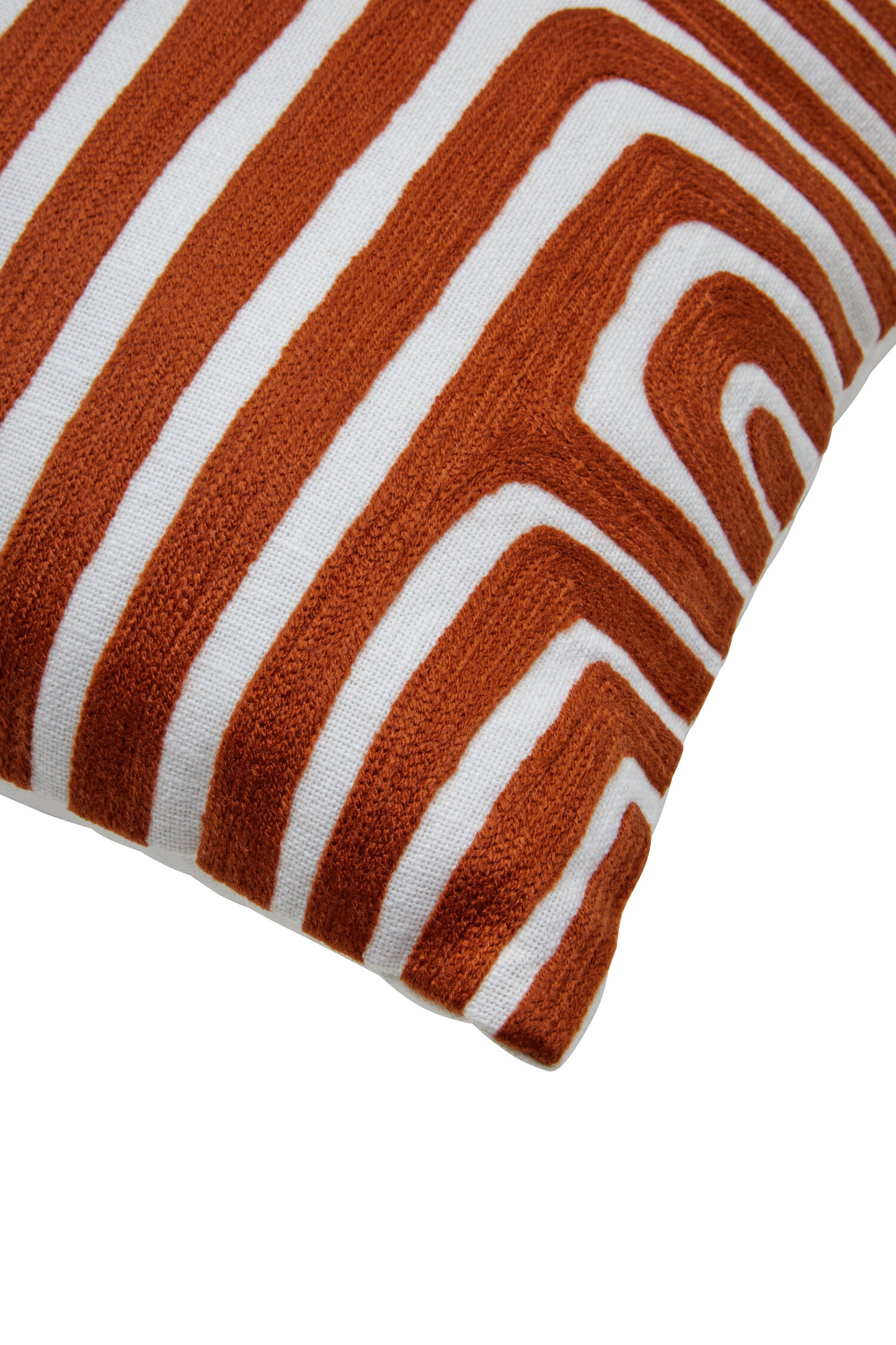 The Edit Rust White Decorative Cushion