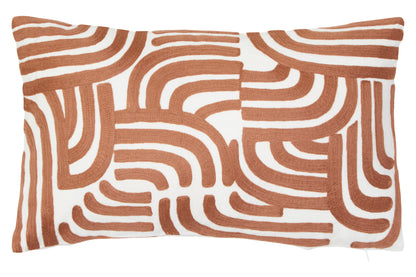 Nomad Ozella Natural and Terracotta Rectangular Cushion