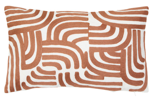 Nomad Ozella Natural and Terracotta Rectangular Cushion