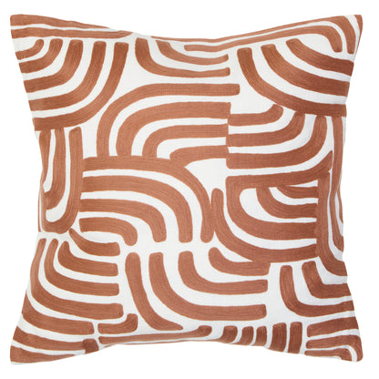 Nomad Ozella Natural and Terracotta Square Cushion