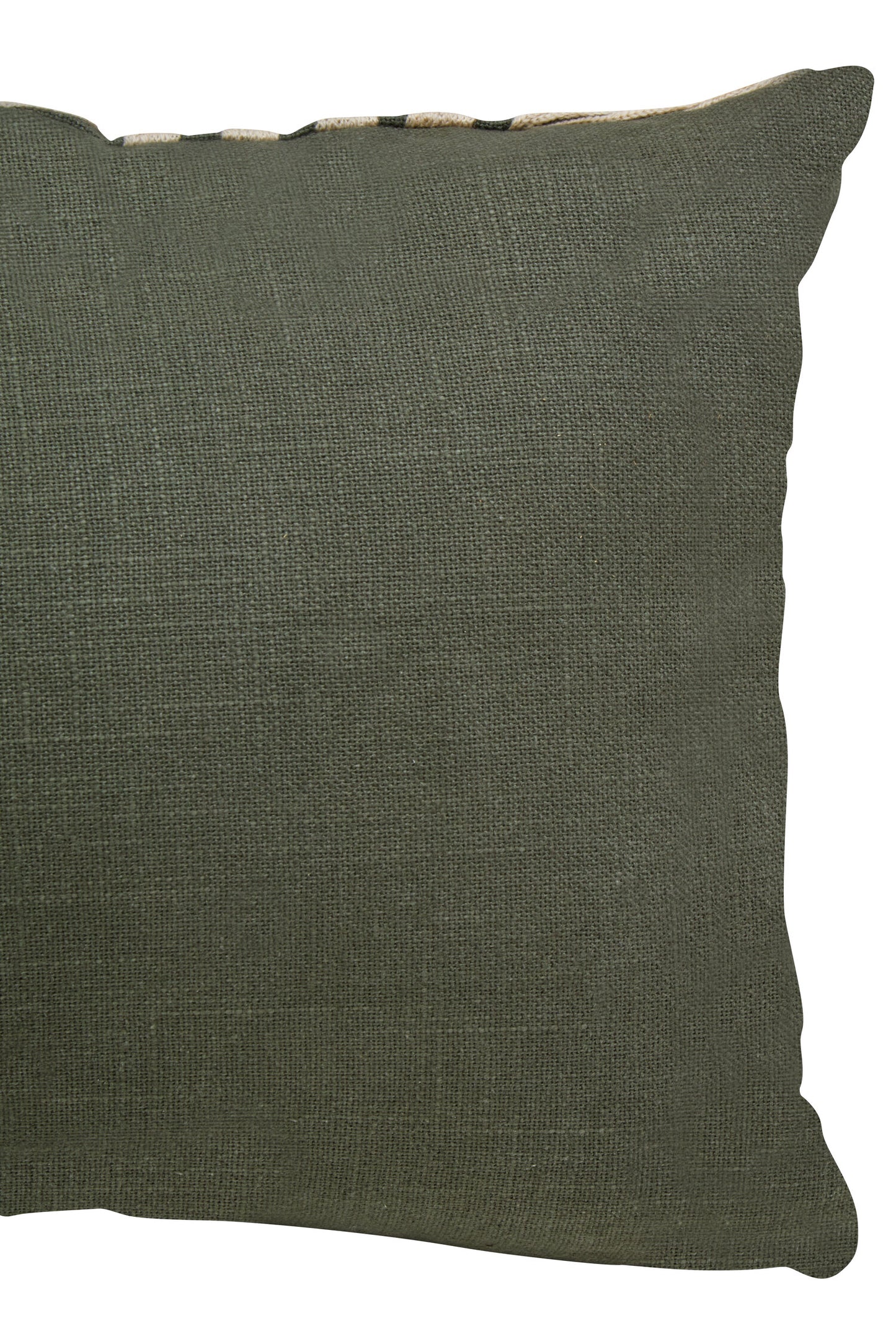 Nomad Ozella Natural and Green Rectangular Cushion