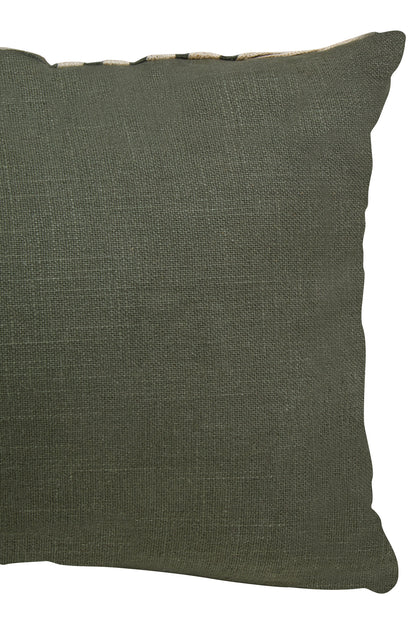 Nomad Ozella Natural and Green Rectangular Cushion