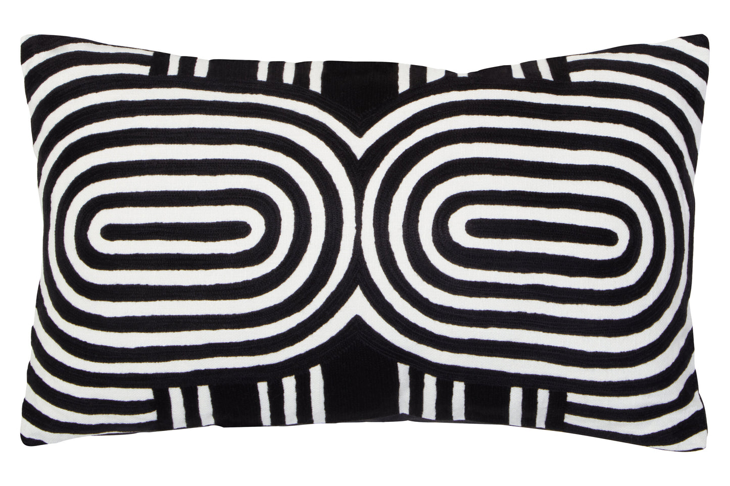 Nomad Ozella Black and White Rectangular Cushion