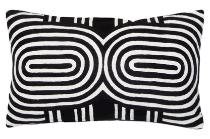 Nomad Ozella Black and White Rectangular Cushion