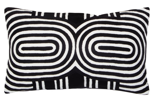 Nomad Ozella Black and White Rectangular Cushion