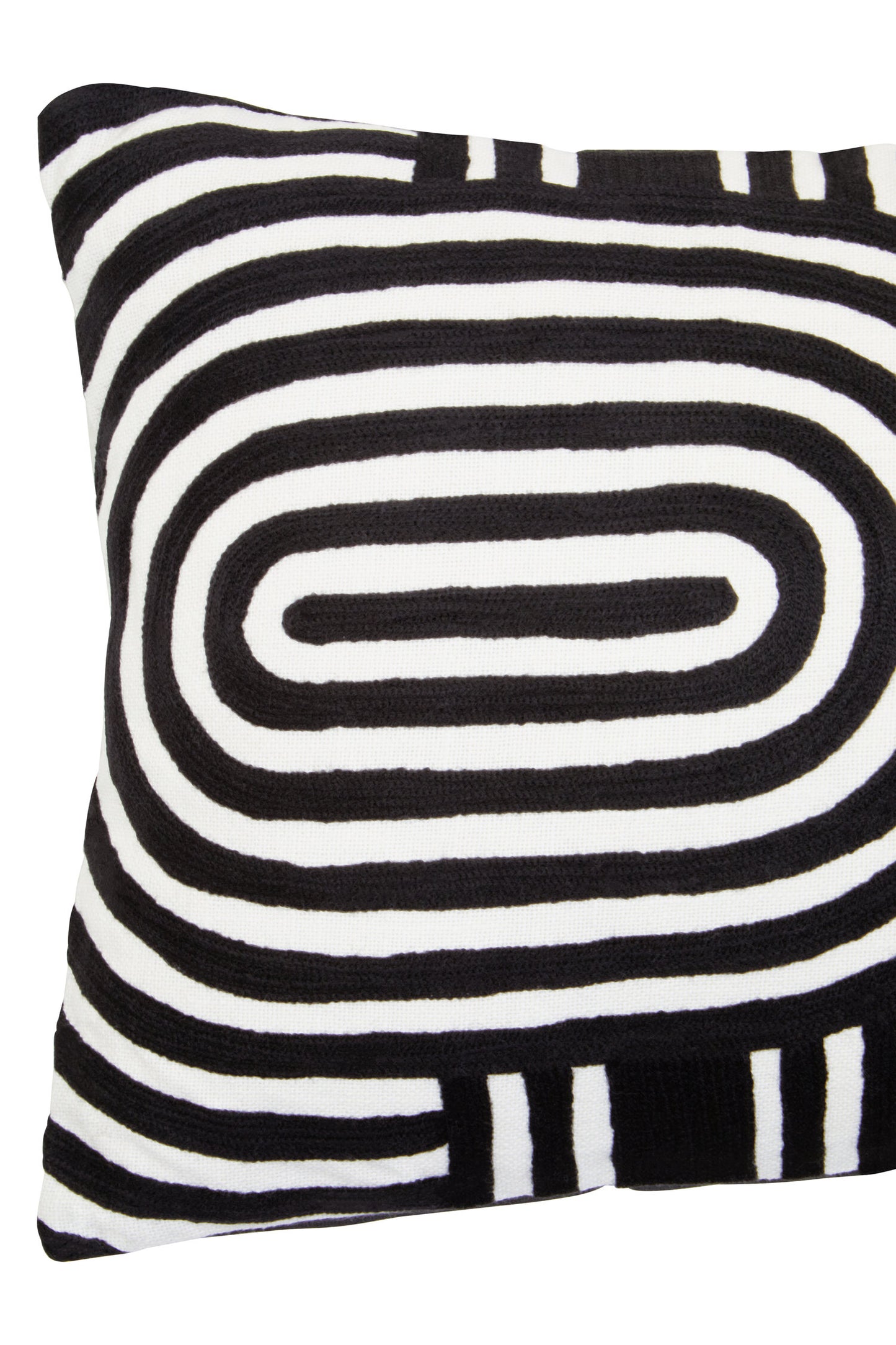 Nomad Ozella Black and White Rectangular Cushion