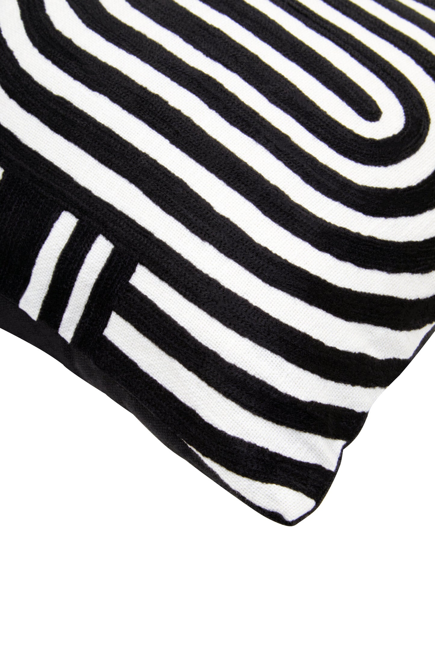 Nomad Ozella Black and White Rectangular Cushion