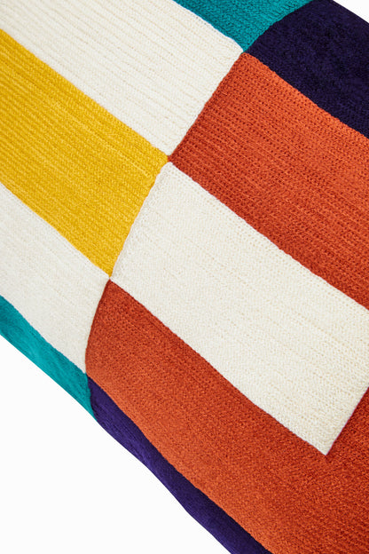 The Edit Multi Coloured Rectangular Cushion