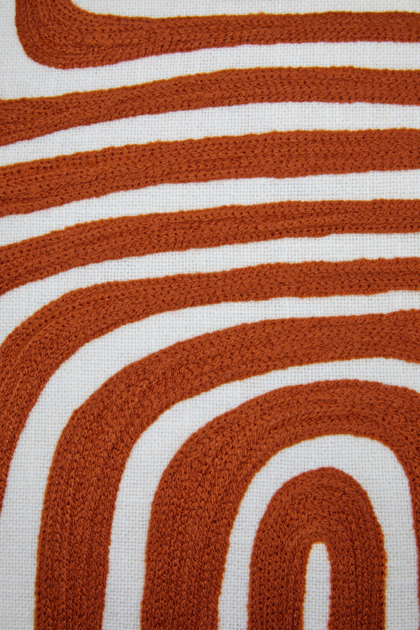 The Edit Rust White Decorative Cushion