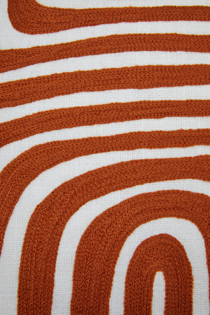 The Edit Rust White Decorative Cushion